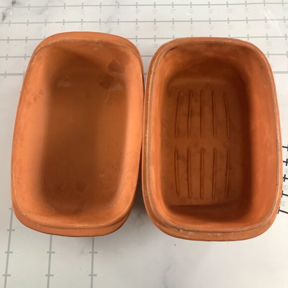 Romertopf Clay Roaster Pan Dish Covered Clay Bay Germany Made Bread - Picture 7 of 9